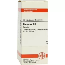 DAMIANA D 3 tabletter, 80 stk