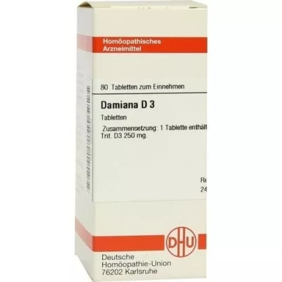 DAMIANA D 3 tabletter, 80 stk