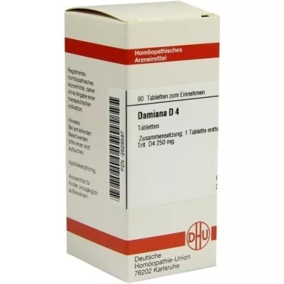 DAMIANA D 4 tabletter, 80 stk