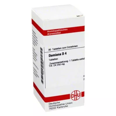 DAMIANA D 4 tabletter, 80 stk