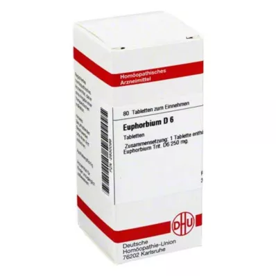 EUPHORBIUM D 6 tabletter, 80 stk