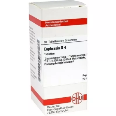 EUPHRASIA D 4 tabletter, 80 stk