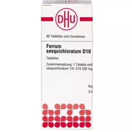 FERRUM SESQUICHLORATUM D 10 tabletter, 80 stk
