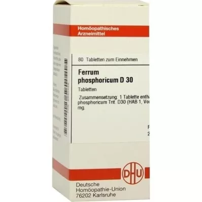 FERRUM PHOSPHORICUM D 30 tabletter, 80 stk