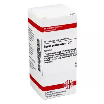 FUCUS VESICULOSUS D 2 tabletter, 80 stk