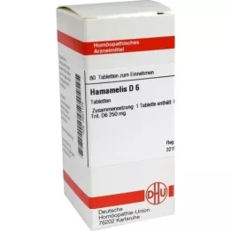 HAMAMELIS D 6 tabletter, 80 stk