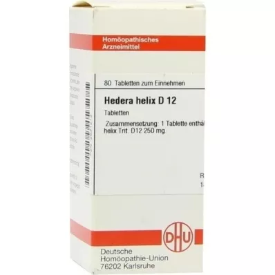 HEDERA HELIX D 12 tabletter, 80 stk