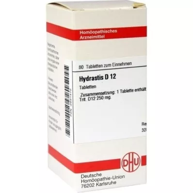 HYDRASTIS D 12 tabletter, 80 stk