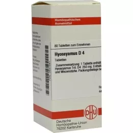 HYOSCYAMUS D 4 tabletter, 80 stk