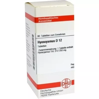 HYOSCYAMUS D 12 tabletter, 80 stk