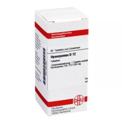 HYOSCYAMUS D 12 tabletter, 80 stk