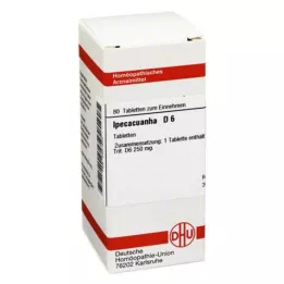 IPECACUANHA D 6 tabletter, 80 stk
