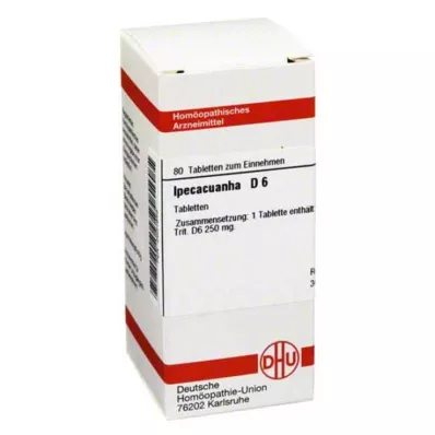 IPECACUANHA D 6 tabletter, 80 stk
