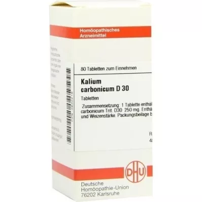 KALIUM CARBONICUM D 30 tabletter, 80 stk