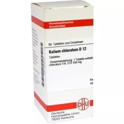 KALIUM CHLORATUM D 12 tabletter, 80 stk