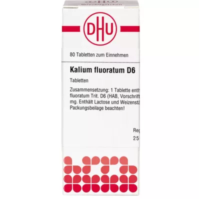 KALIUM FLUORATUM D 6 tabletter, 80 stk