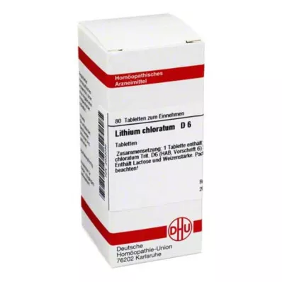 LITHIUM CHLORATUM D 6 tabletter, 80 stk