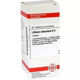 LITHIUM CHLORATUM D 6 tabletter, 80 stk