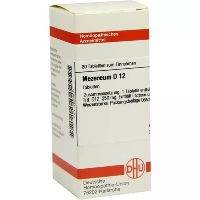 MEZEREUM D 12 tabletter, 80 stk
