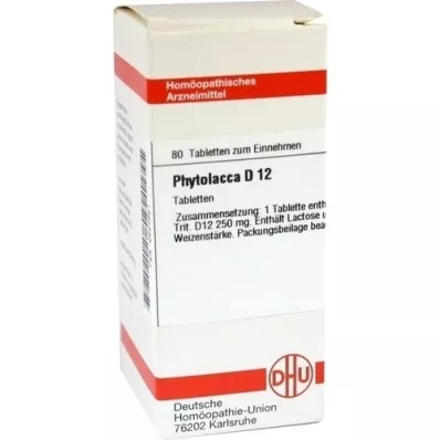 PHYTOLACCA D 12 tabletter, 80 stk