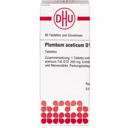 PLUMBUM ACETICUM D 12 tabletter, 80 stk