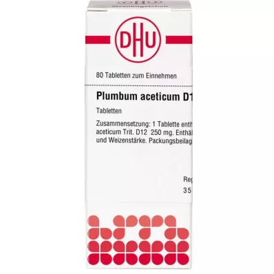 PLUMBUM ACETICUM D 12 tabletter, 80 stk