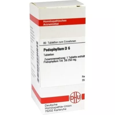 PODOPHYLLUM D 6 tabletter, 80 stk