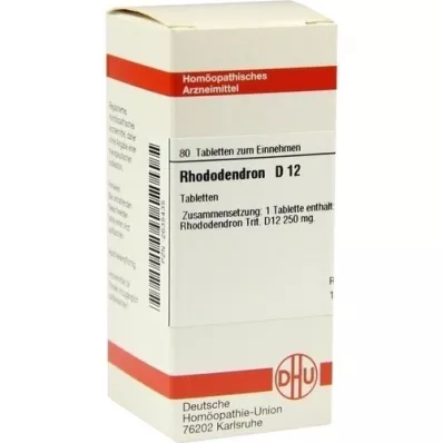 RHODODENDRON D 12 tabletter, 80 stk
