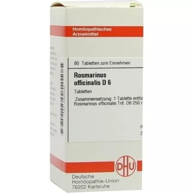 ROSMARINUS OFFICINALIS D 6 tabletter, 80 stk
