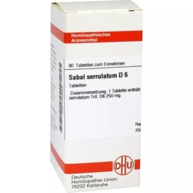 SABAL SERRULATUM D 6 tabletter, 80 stk