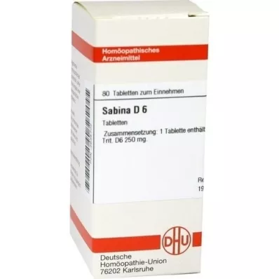 SABINA D 6 tabletter, 80 stk