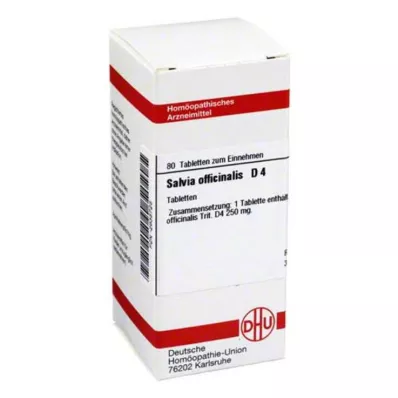 SALVIA OFFICINALIS D 4 tabletter, 80 stk