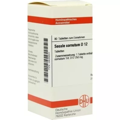 SECALE CORNUTUM D 12 tabletter, 80 stk