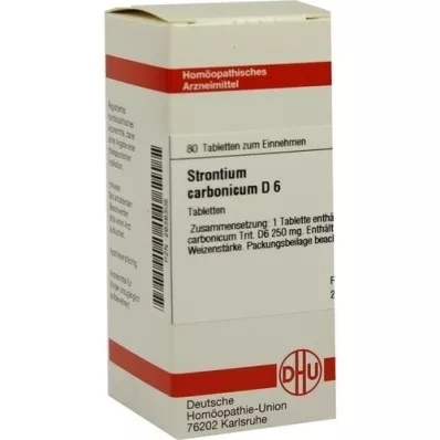 STRONTIUM CARBONICUM D 6 tabletter, 80 stk