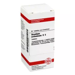 STRONTIUM CARBONICUM D 6 tabletter, 80 stk