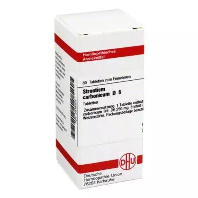 STRONTIUM CARBONICUM D 6 tabletter, 80 stk STRONTIUM CARBONICUM D 6 tabletter, 80 stk