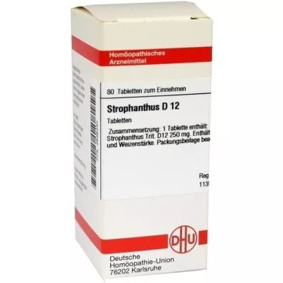 STROPHANTHUS D 12 tabletter, 80 stk