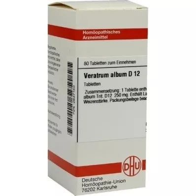 VERATRUM ALBUM D 12 tabletter, 80 stk