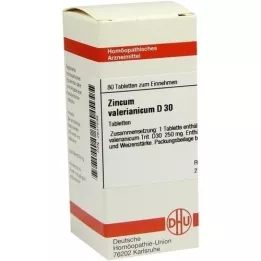 ZINCUM VALERIANICUM D 30 tabletter, 80 stk