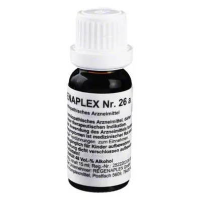 REGENAPLEX Nr. 26 a dråper, 15 ml REGENAPLEX Nr. 26 a dråper, 15 ml