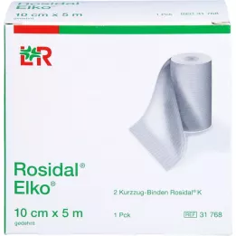 ROSIDAL Elko 10 cmx5 m kort strekkbandasje, 2 stk