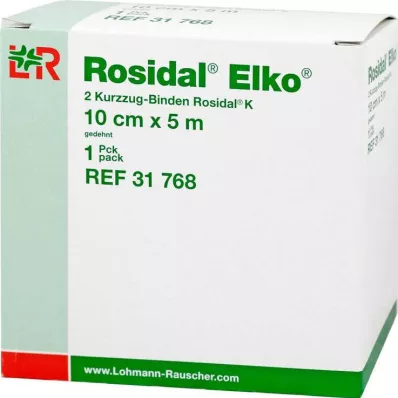 ROSIDAL Elko 10 cmx5 m kort strekkbandasje, 2 stk ROSIDAL Elko 10 cmx5 m kort strekkbandasje, 2 stk