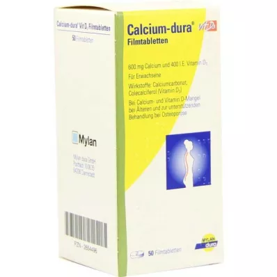 CALCIUM DURA Vit D3 filmdrasjerte tabletter, 50 stk CALCIUM DURA Vit D3 filmdrasjerte tabletter, 50 stk