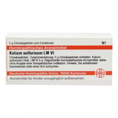 KALIUM SULFURICUM LM VI Globuli, 5 g KALIUM SULFURICUM LM VI Globuli, 5 g