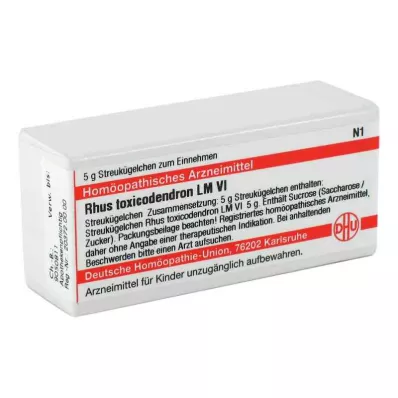 RHUS TOXICODENDRON LM VI Globuli, 5 g RHUS TOXICODENDRON LM VI Globuli, 5 g