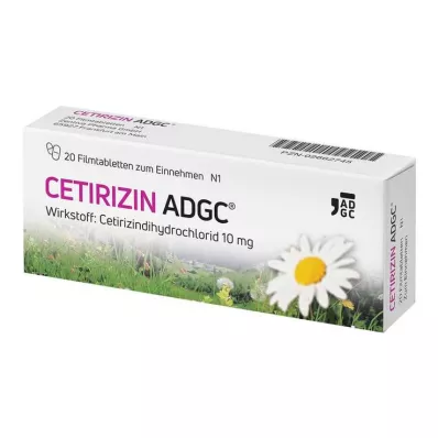 CETIRIZIN ADGC Filmdrasjerte tabletter, 20 stk CETIRIZIN ADGC Filmdrasjerte tabletter, 20 stk