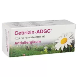 CETIRIZIN ADGC Filmdrasjerte tabletter, 50 stk