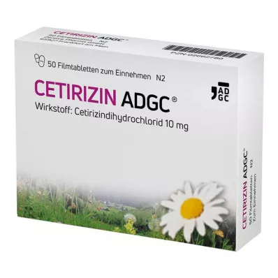 CETIRIZIN ADGC Filmdrasjerte tabletter, 50 stk CETIRIZIN ADGC Filmdrasjerte tabletter, 50 stk