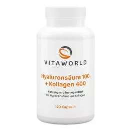 HYALURONSÄURE 100+Kollagen 400 kapsler, 120 kapsler