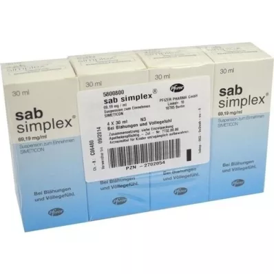 SAB simplex oral suspensjon, 4X30 ml